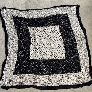 Loft black & white animal print scarf